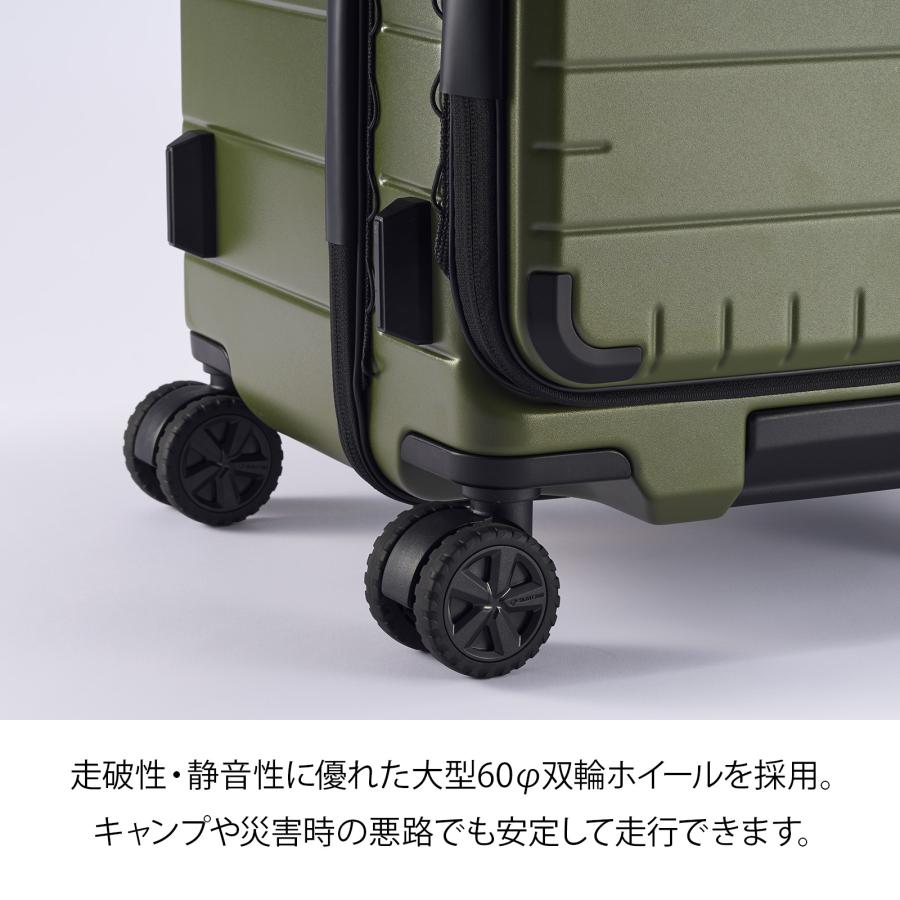 [エース] スーツケース 双輪キャスター カーキ Lサイズ 100L ace. エース公式 スーツケース キャリーケース 預入れ Lサイズ 100L