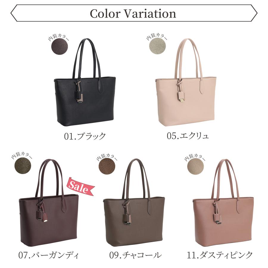公式 通勤 通学 就活 就職 A4 13.3インチ PC ノートパソコン シンプル ジュエルナローズ エース Jewelna Rose リタ・トートバッグ A4サイズ 16146の画像
