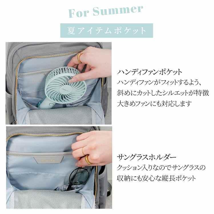 公式 リュックサック レディース ビジネス 通勤 A4サイズ 14インチPC収納 790g 背面メッシュ Jewelna Rose ジュエルナローズ リラ・リュックサック 16362の画像