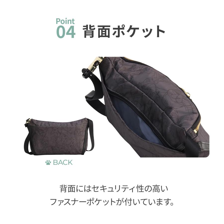 エース公式 HAyU ace. TOKYO ユッカ ボディバッグ ショルダーバッグ おしゃれ かわいい ネコ柄 17835_8