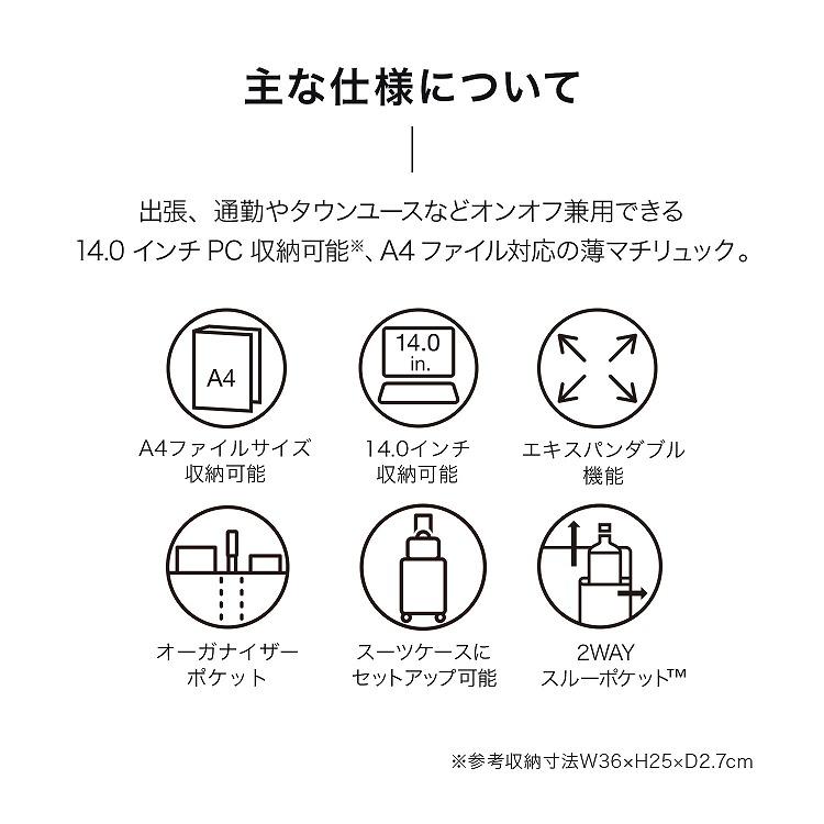 エース公式ビジネスリュック ビジネスバッグ ガジェタブルCB2 耐久性 強靭 ace. エース 14..0インチPC A4ファイル 15/20L 20024の画像