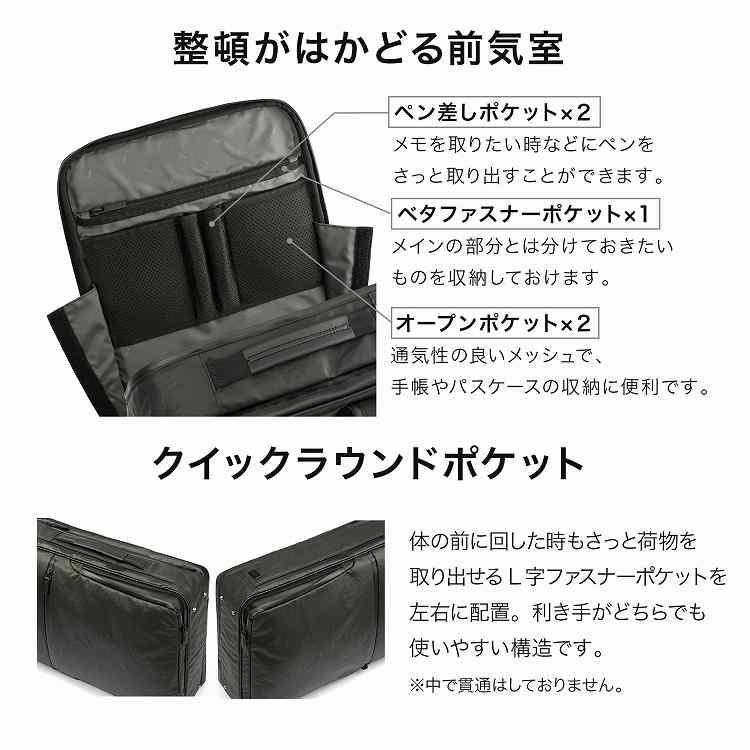 エース公式前持ち ビジネスリュック メンズビジネス ace.GENE エースジーン ガジェタブルエアV B4サイズ 15.6インチPC 酷暑 豪雨 16L 20032の画像