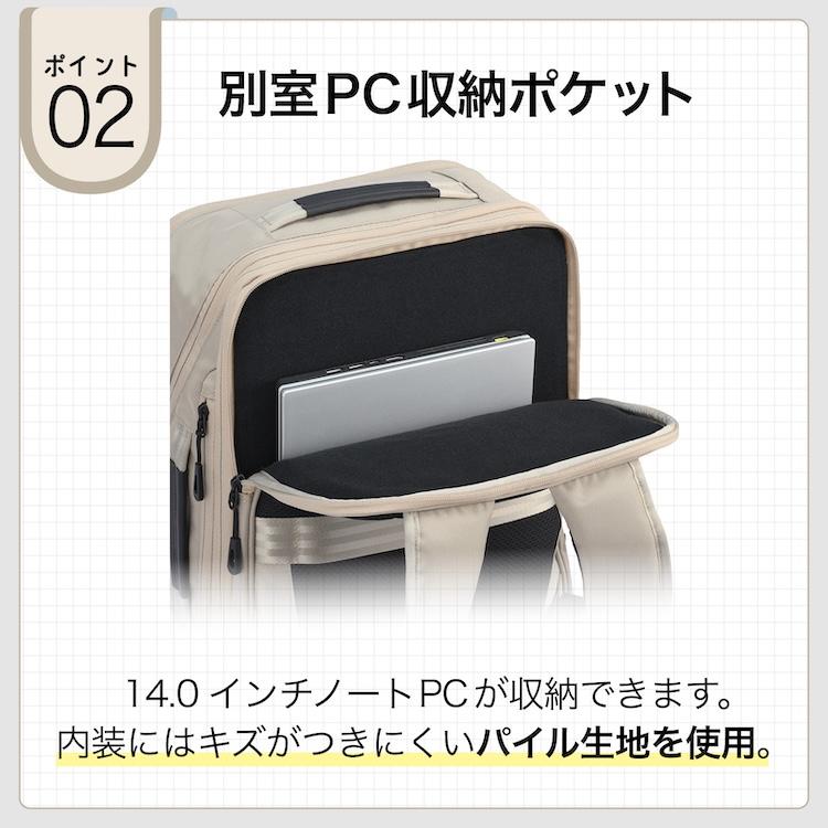 ＼エース公式／通学リュック 習い事リュック 中高生〜大人サイズ ビジネスリュック ace. エース ガジェタブルU A4ファイル 14.0インチPC 15/20L 20072_5