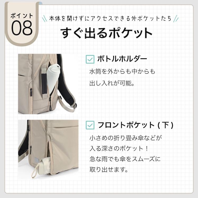 ＼エース公式／通学リュック 習い事リュック 中高生〜大人サイズ ビジネスリュック ace. エース ガジェタブルU A4ファイル 14.0インチPC 15/20L 20072_11