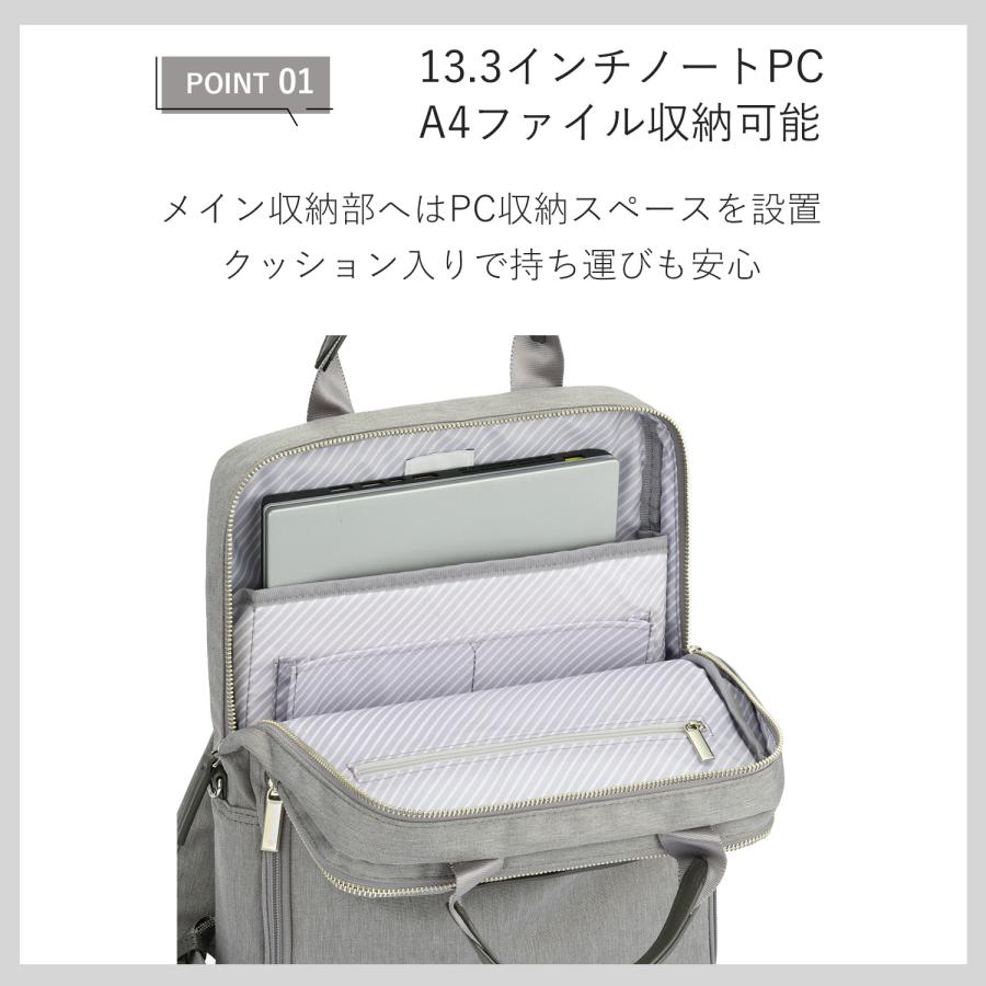 ace. GENE LABEL エース公式 ビジネスリュック レディース 通勤 A4
