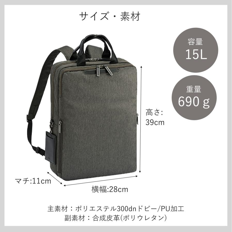 ace. GENE LABEL エース公式 ビジネスリュック レディース 通勤 A4 14