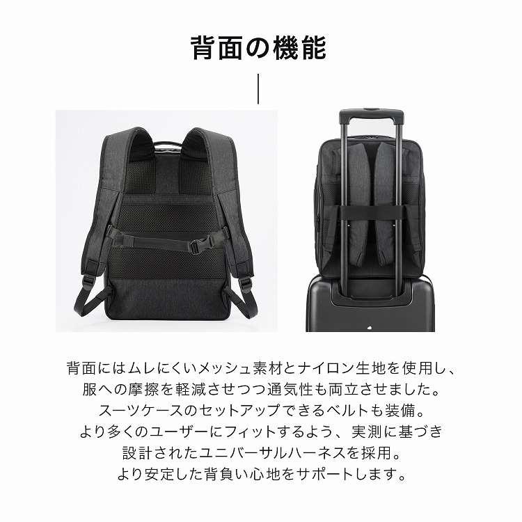 ace. GENE LABEL エース公式 ビジネスリュック メンズ A4 14インチ収納