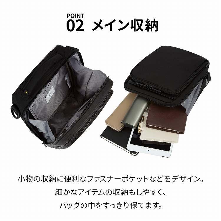 Ka_a.nリクエスト商品 ace. GENE LABEL エース公式 ショルダーバッグ メンズ 斜めがけ タテ型