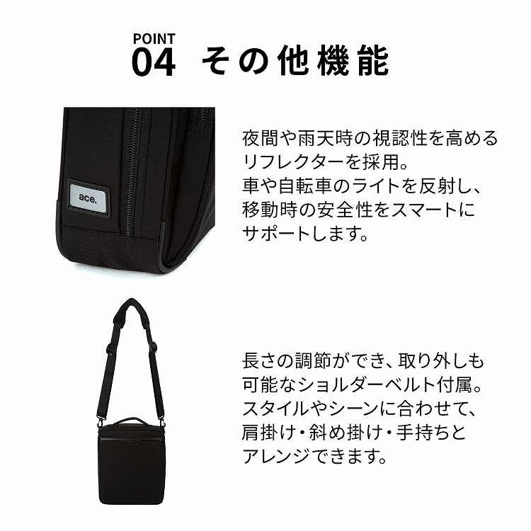 スライド式フィットネス機器 本体 ace. GENE LABEL エース公式 ショルダーバッグ メンズ 斜めがけ A4対応