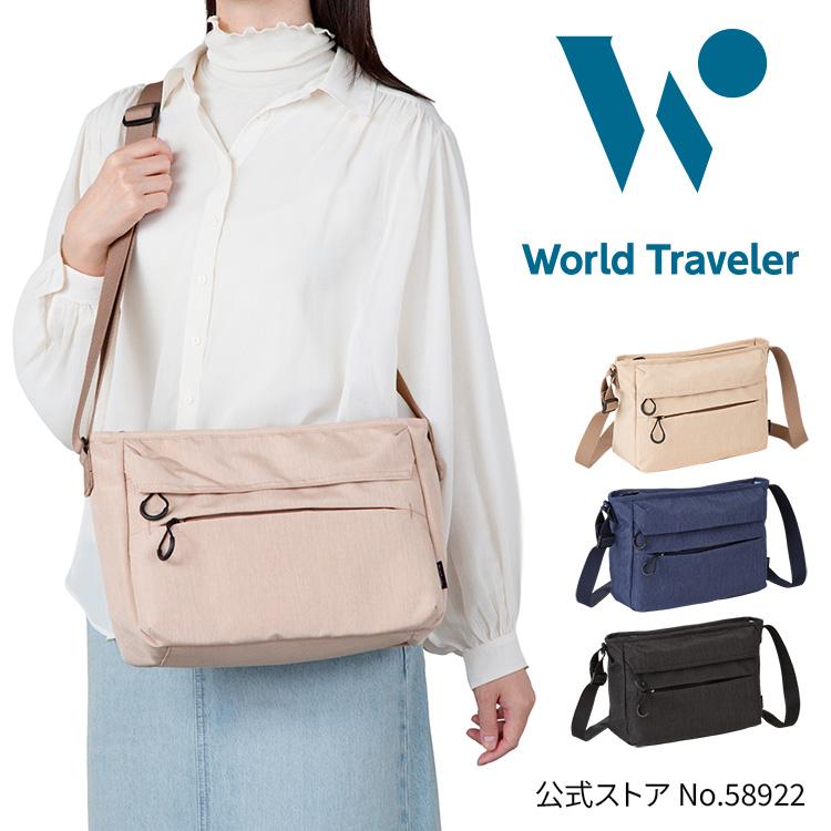 World Traveler エース公式 ショルダーバッグ 横型 9L カジュアル 軽量 