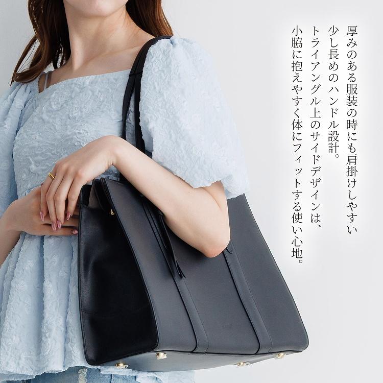 ＼ 公式／ トートバッグ 本革 可愛い シンプル  Jewelna Rose ジュエルナローズ フィンリー レザートート A4/13.3インチPC収納 65591の画像