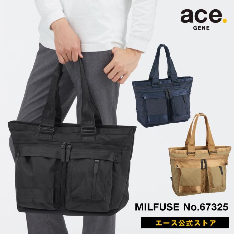 ace. GENE LABEL 「エース公式」トートバッグ メンズ ヨコ型 ace. GENE LABEL 「エース公式」トートバッグ メンズ ヨコ型