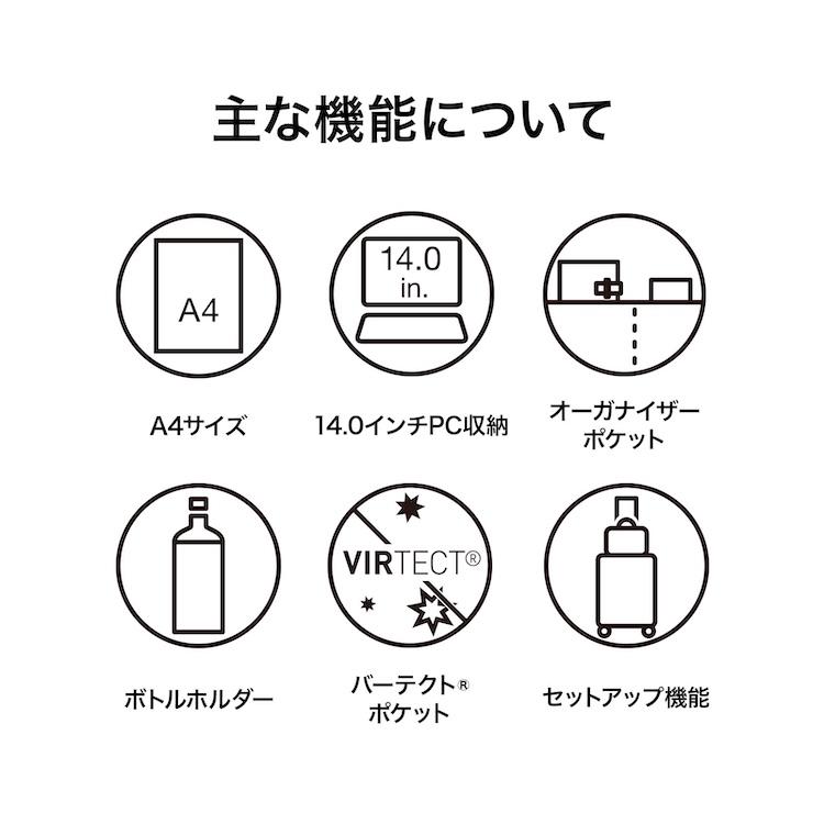 ace. エース公式 メンズ ビジネス 軽量 リュック A4 14インチ ノートPC