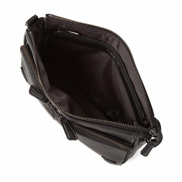 LO HOMME PRESSE レザー ショルダー付きセカンドバッグ 黒 2WAY仕様 