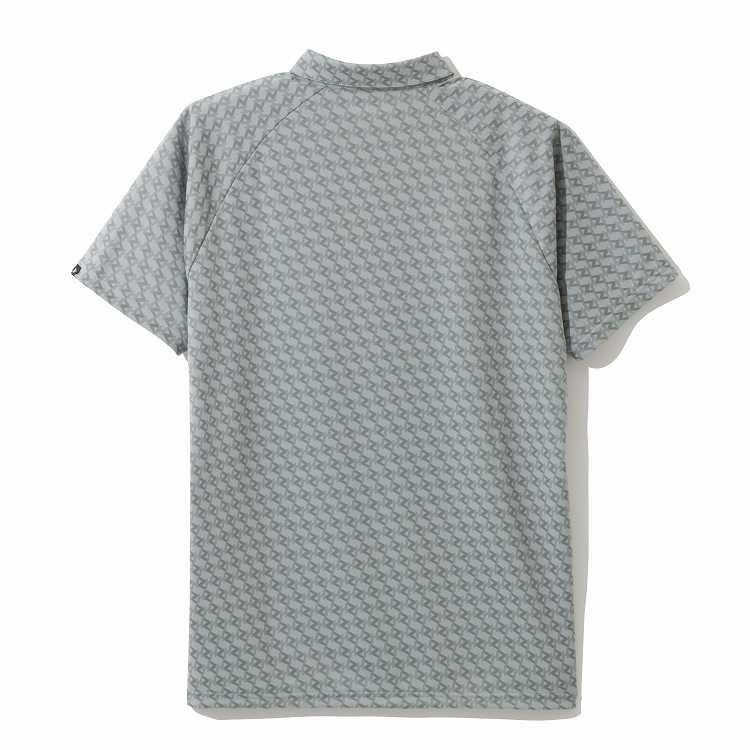 ゴルフウェア シャツ 半袖 モノグラム柄シャツ メンズ