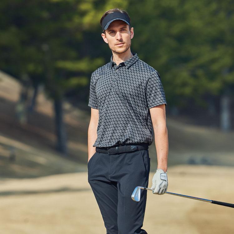 メンズ ゴルフウエアTitleist 水色迷彩ポロシャツ メンズ ゴルフウエアTitleist 水色迷彩ポロシャツ ゴルフウェア