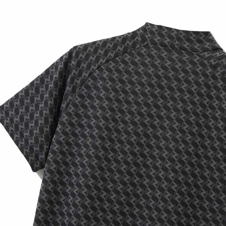 ゴルフウェア モックネックシャツ 半袖 ZHモノグラムシャツ レディース