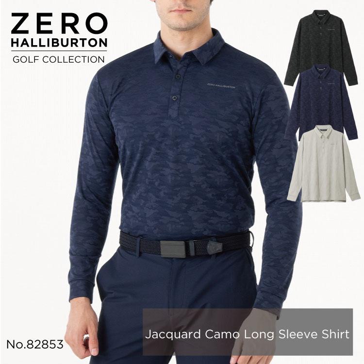 新品　ゼロハリバートン　シャツ ZERO HALLIBURTON（ゼロハリバートン） ゴルフ 長袖 シャツ カモフラ柄