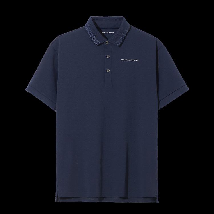 【新品】ゼロハリバートンポロシャツ ZERO HALLIBURTON（ゼロハリバートン） ゴルフ ダブルリブ鹿の子