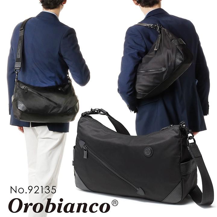 ショルダーバッグ メンズ ブランド 斜め掛け Orobianco オロビアンコ 街歩きや観光に 収納力のあるゆったりサイズ2wayショルダー Ace Online Store 通販 Paypayモール