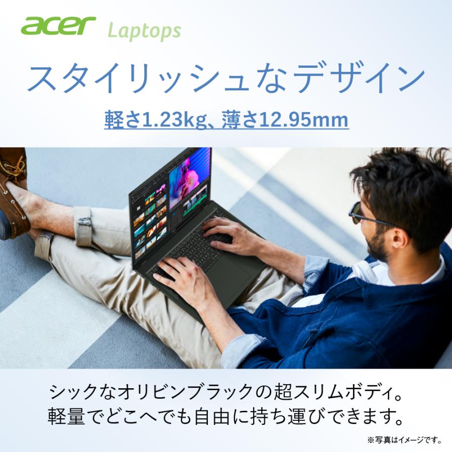 Acer ノートパソコン Swift Edge SFE16-43-A76Y/K 16.0インチ OLED 3.2K 120Hz Windows 11 Home 64ビットAMD Ryzen 7 オリビンブラック｜acerdirect｜02