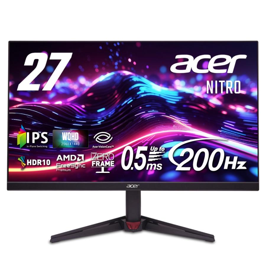acer（エイサー） Acer 27インチ IPS WQHD 非光沢 200Hz 0.5ms DCI-P3