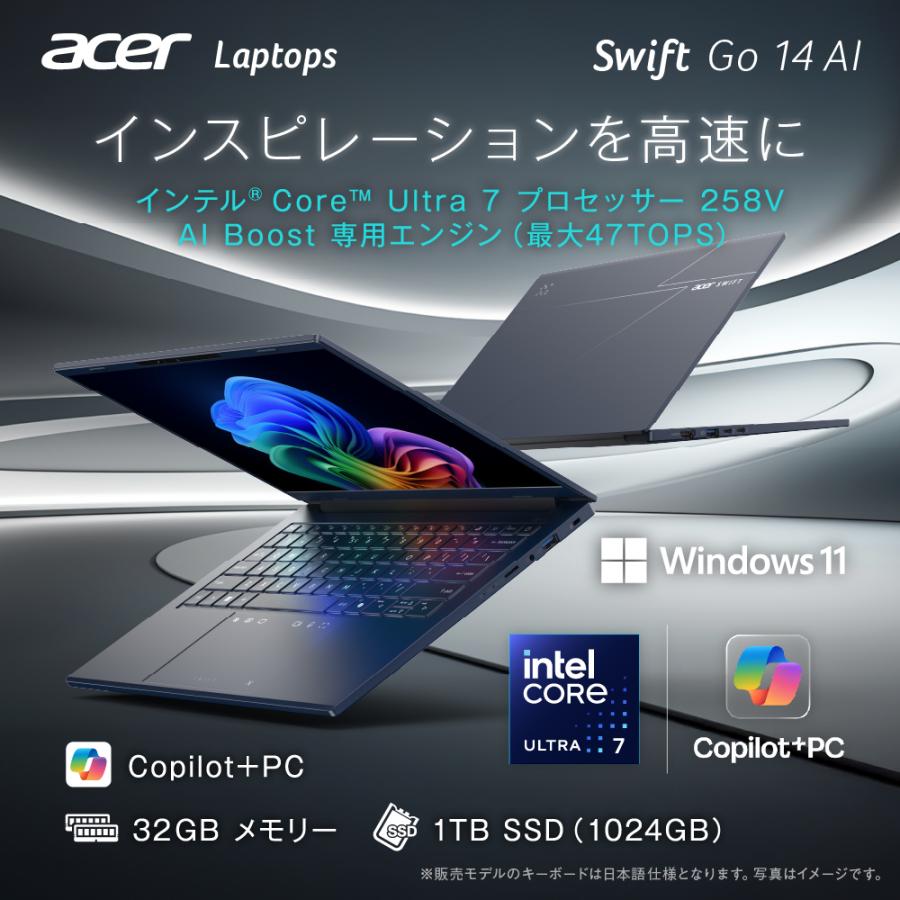 acer（エイサー） ノートパソコン Swift Go 14 AI インテル Core Ultra