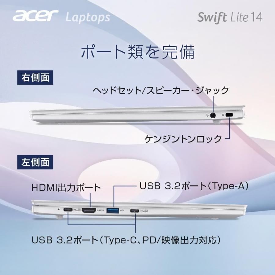 Acer ノートパソコン Swift Lite 14 16GBメモリー 14インチ Core Ultra 5 SFL14-54M-H56Yの画像