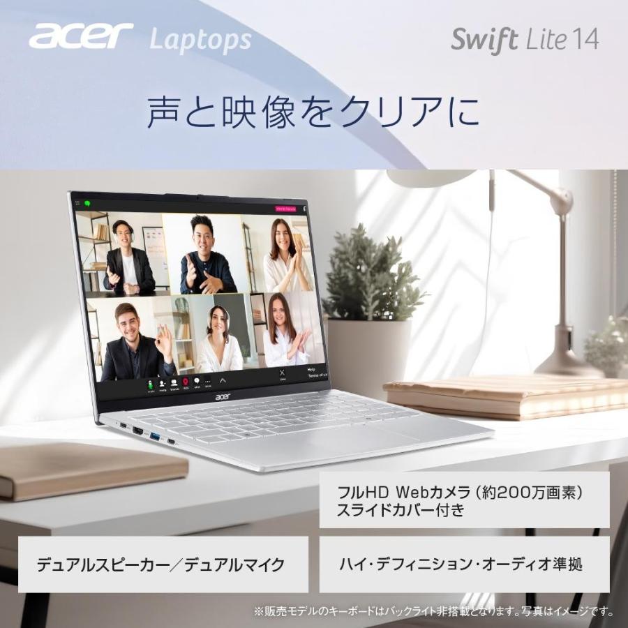 Acer ノートパソコン Swift Lite 14 16GBメモリー  512GB SSD 14インチ WUXGA 16:10 Core Ultra 5 115U SFL14-54M-A56Yの画像