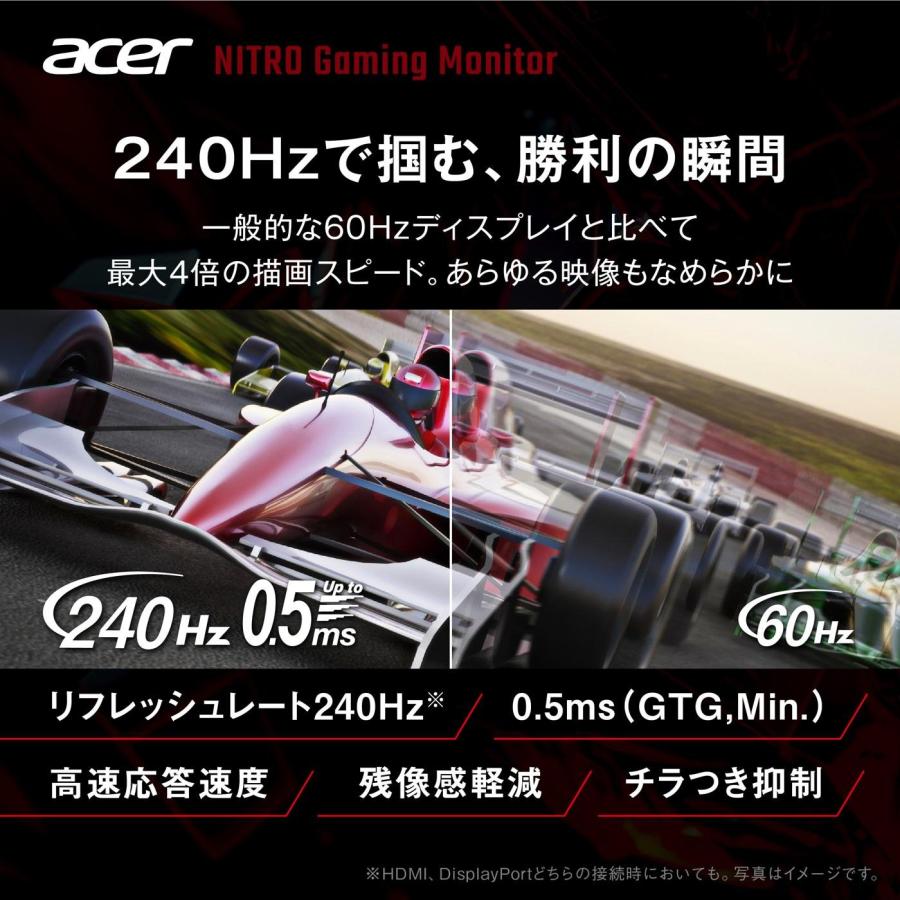 acer（エイサー） ゲーミングモニター Nitro 24.5インチ IPS 240Hz