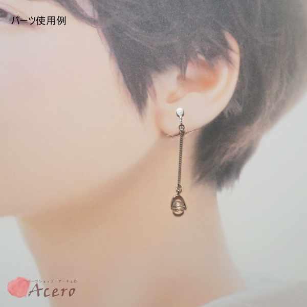 ピアスフック　チェーン付き　アイスピックピンチケール付き　シルバーカラー　1セット（2個）　KK-I618-26P-RS |  | 03
