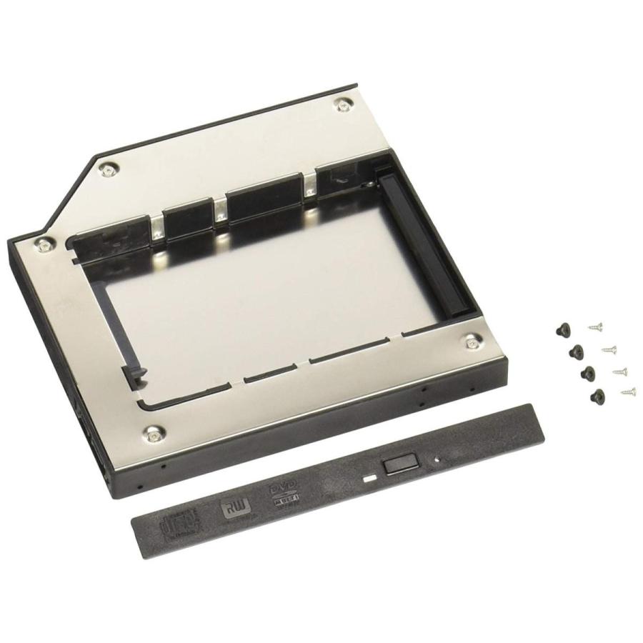 グルービー ノートPC薄型ドライブベイ用 2.5インチ内蔵型HDD/SSDマウンタ スリムラインSATA接続ドライブ用 GR-SLS250S
