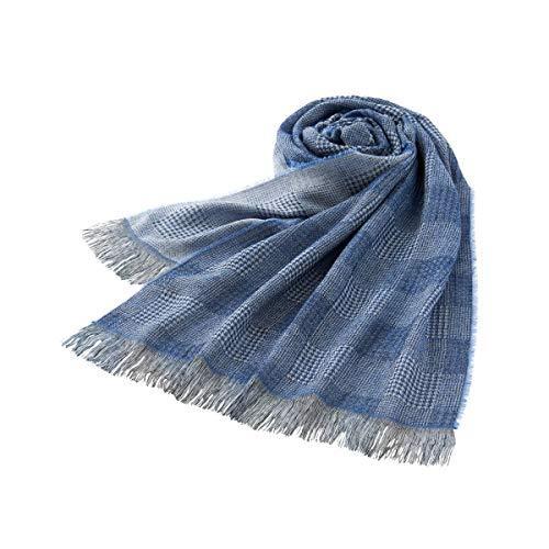 数量限定 特売 オジエ Ozieストール マフラー メンズグレンチェック 綿 大判 レディース ユニセックス 男女兼用 イタリア製 春 青 ポイント10倍 Lamaimuaythaicamp Com