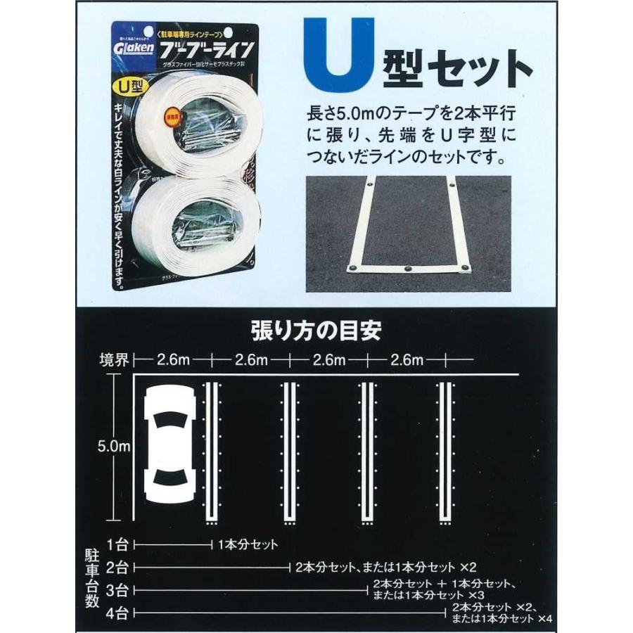 Glaken ブーブーライン U型3cm幅1本セット (砂利・芝生用 Glaken ブーブーライン U型3cm幅1本セット (砂利・芝生用