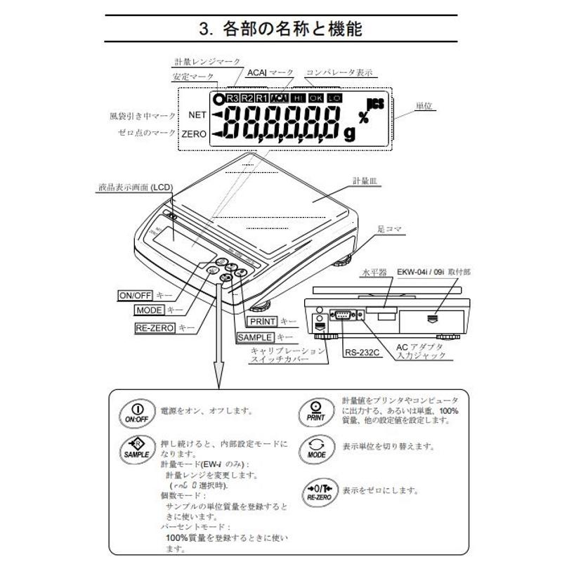 A&D コンパクト電子天びん EK-4100i (最少表示0.1g/ひょう量