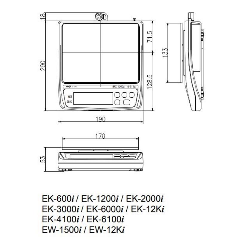 A&D コンパクト電子天びん EK-4100i (最少表示0.1g/ひょう量