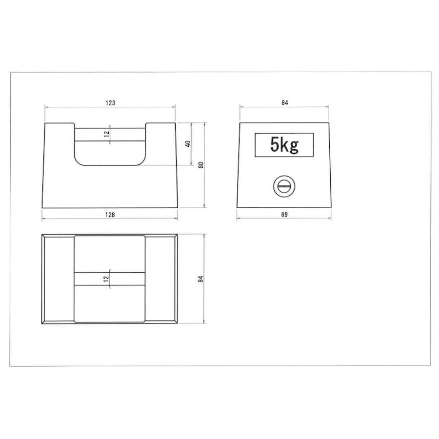 ステンレス製枕型分銅 SP-5K 表す量5kg 対応可能等級F1 F2 M1 M2 メーカー直送品 ※ご使用されてるハカリのメーカー名と機種をお知らせ下さい。｜acetech｜04