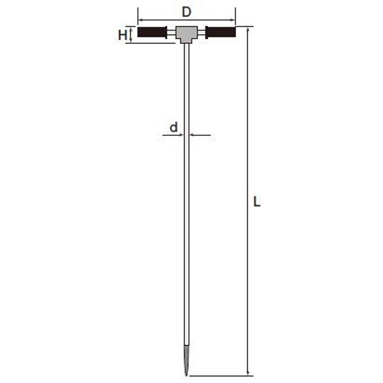 コノエ 探検棒 Ｔ１（地中の深さ測定）  測量/土地家屋調査/プラスチック境界杭/地籍調査/プラ杭/境界杭/土質調査｜acetech｜02