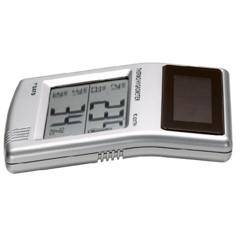 skSATO 佐藤計量器 ソーラーデジタル温湿度計 ＰＣ−５２００ＴＲＨ 最高最低温湿度を表示｜acetech｜02