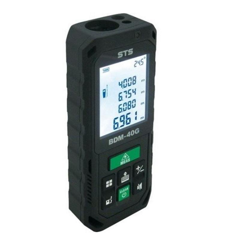 ＳＴＳ グリーンレーザー距離計 ＢＤＭ−４０Ｇ ＰＳＣ基準適合製品 バックライト 距離 面積 ピタゴラス測定