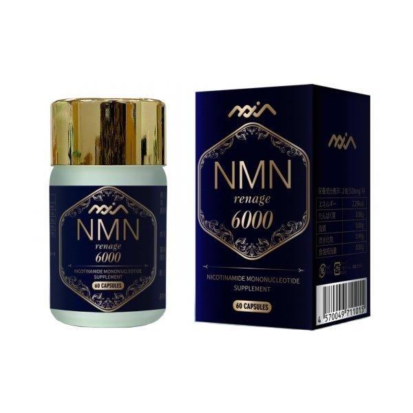 NMN renage (エヌエムエヌ レナージュ) 6000 60粒 (送料無料) サプリ サプリメント 健康食品 NMN ニコチンアミドモノヌクレオチド 肌 NMN Renage Gold 60粒 日本製