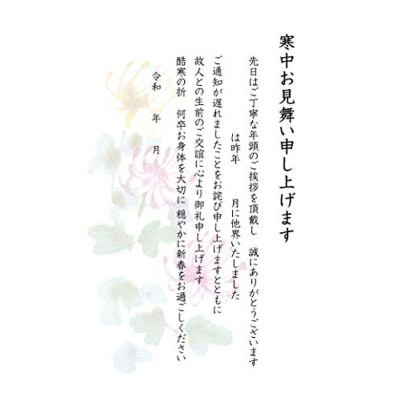 爆売りセール開催中 私製 5枚 寒中見舞はがき No K3c 手書き記入タイプ 故人へ届いた年賀状へ返信 喪中用 切手なし 裏面印刷済み ポストカード Shipsctc Org