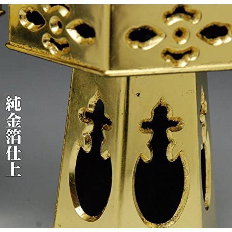 品質は非常に良い六角供花 本金箔 2.5号(前金) 本金 (浄土真宗本願寺派