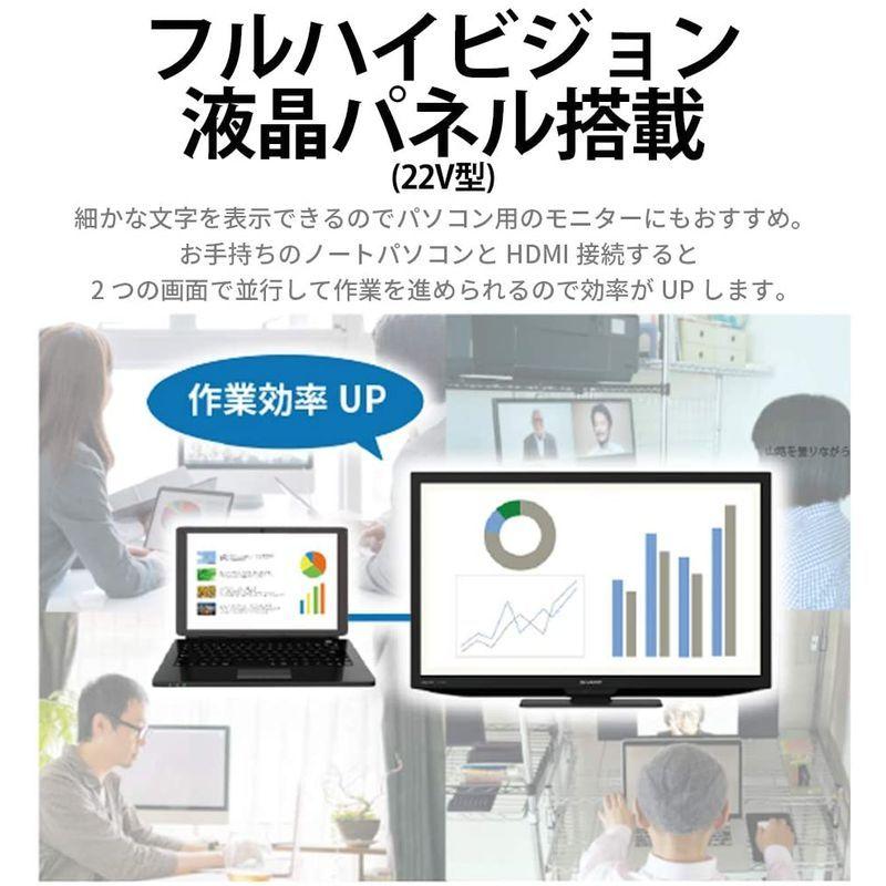 シャープ 22V型 液晶 テレビ AQUOS 2T-C22DE-W ハイビジョン 外付けHDD裏番組録画対応 2021年モデル ホワイト 22V型 液晶 テレビ AQUOS 2T C22DE ハイビジョン 外付けHDD裏番組録画対応 2021年モデル ホワイト