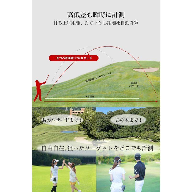 公式Danact ゴルフ距離計 赤色/黒色表示切り替え フラグロック機能 高透過LCD液晶 高低差ON/OFF機能 スマート振動機能 防水性 X1198144573(10518円)