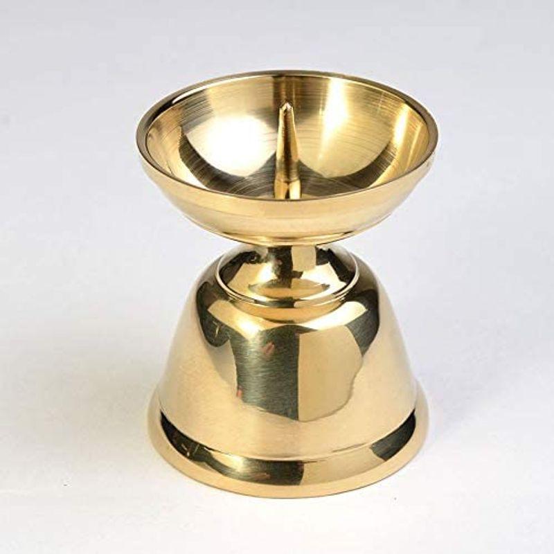 売上実績NO.1ハセガワ仏壇 ロウソク立て (大) 真鍮製磨き仕上 40mm