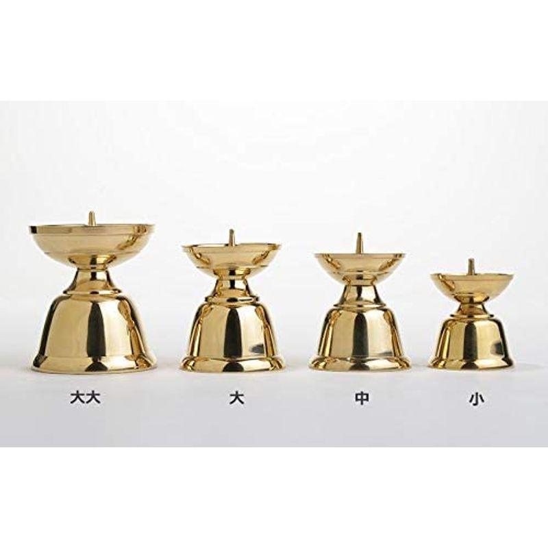 売上実績NO.1ハセガワ仏壇 ロウソク立て (大) 真鍮製磨き仕上 40mm