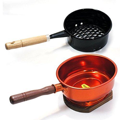 【未使用・箱付き】茶道　台付十能　銅製 茶道具セット 水屋道具 台十能 銅製＆火起こし ステンレス製