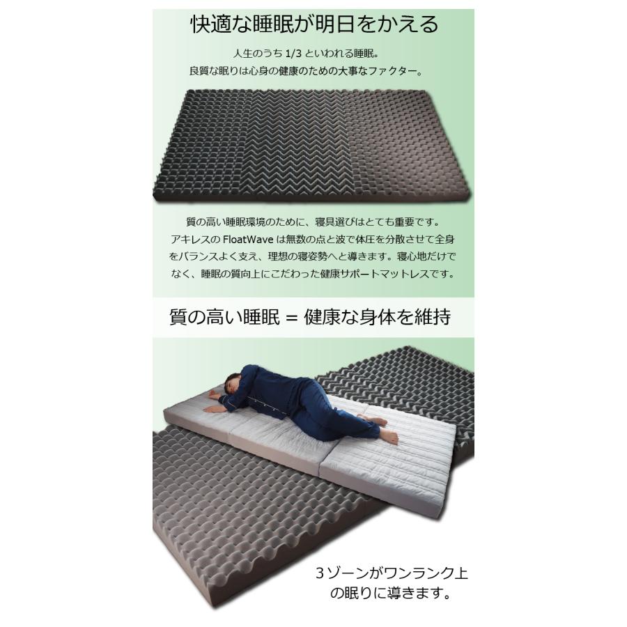 アキレス（achilles） マットレス 三つ折り 高反発マットレス