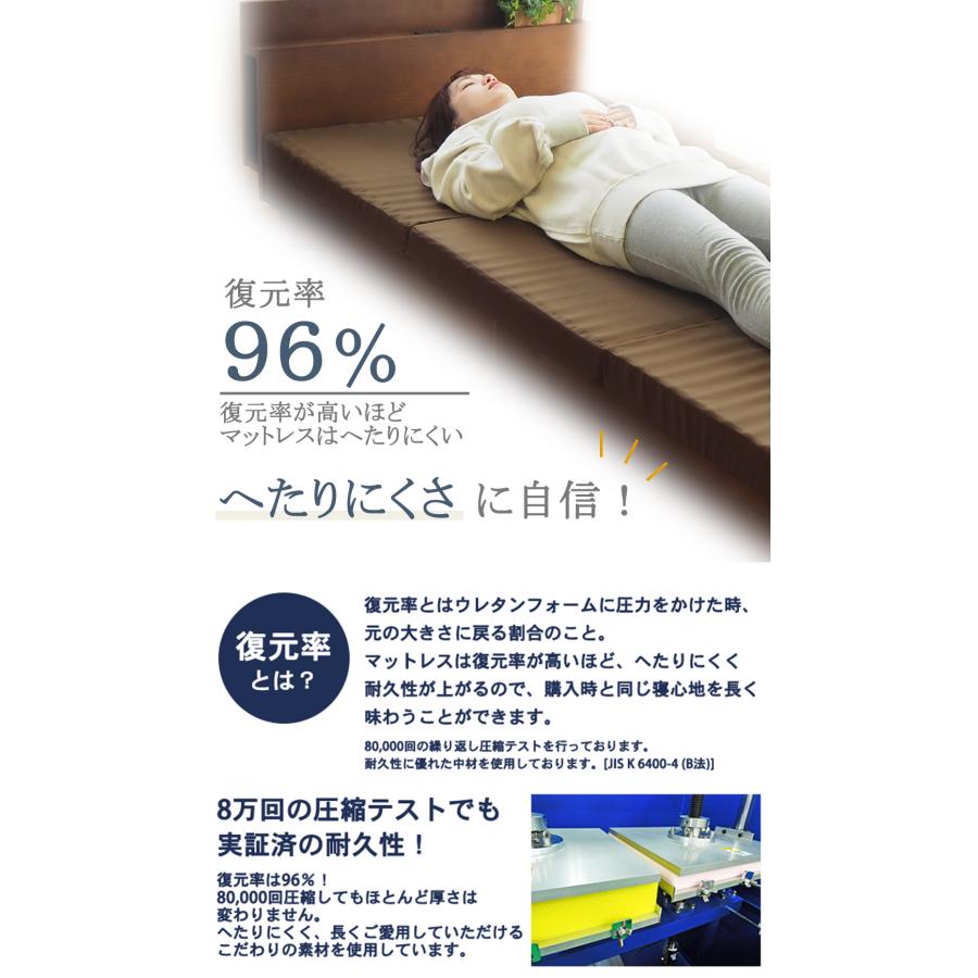 アキレス（achilles） マットレス 三つ折り 高反発マットレス